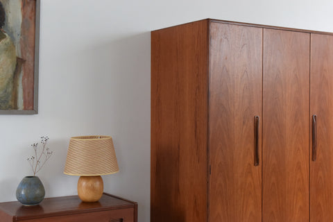 Vintage Triple Teak Fresco Wardrobe by G Plan