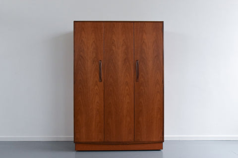 Vintage Triple Teak Fresco Wardrobe by G Plan