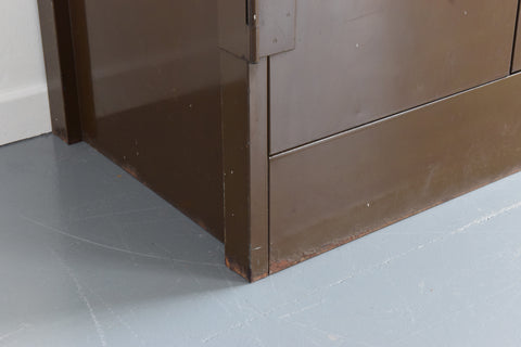 Vintage Green Metal Industrial Double Door Locker / Cabinet by Art Metal