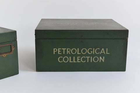 Vintage Green Wooden Ex-Museum of Carlisle Storage Box