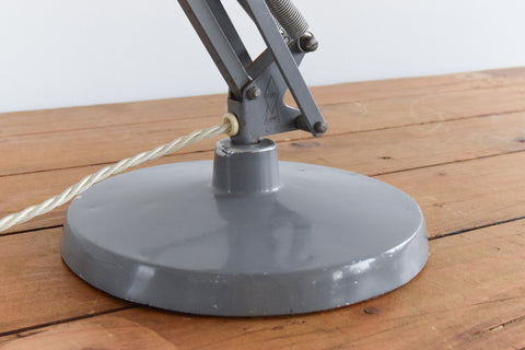 Vintage Grey Anglepoise Lamp by Luxo of Norway