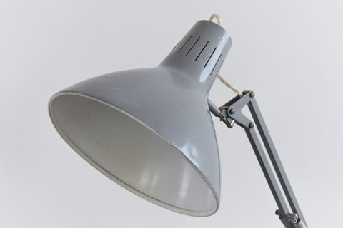 Vintage Grey Anglepoise Lamp by Luxo of Norway
