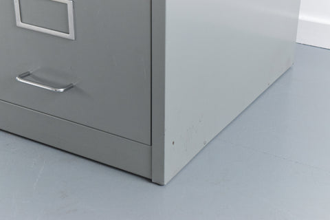 Vintage Grey Metal 3 Drawer Filing Cabinet by Thurnams