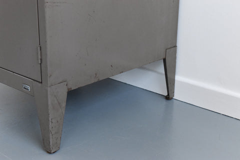 Vintage Grey Metal Filing Cabinet / Cupboard by Stol