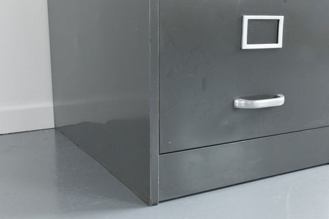 Vintage Grey Metal Filing Cabinet by Art Metal