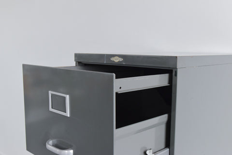 Vintage Grey Metal Filing Cabinet by Art Metal