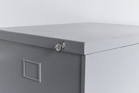 Vintage Grey Metal Filing Cabinet by Constructors Ltd.