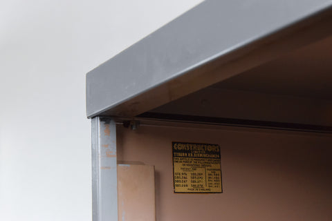 Vintage Grey Metal Filing Cabinet by Constructors Ltd.