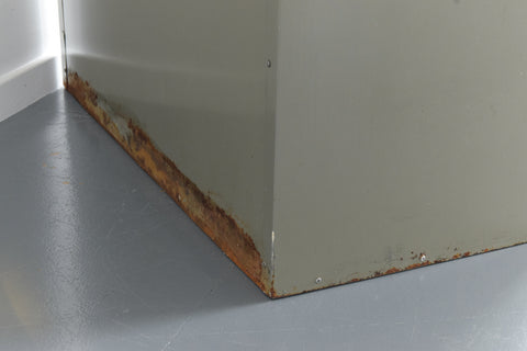 Vintage Grey Metal Industrial Double Door Locker / Cabinet by Triumph
