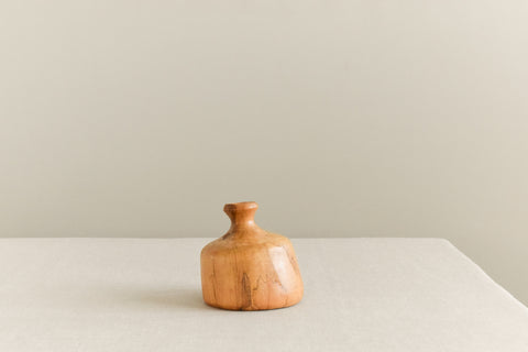 Vintage Hand Turned Small Wooden Bud Vase