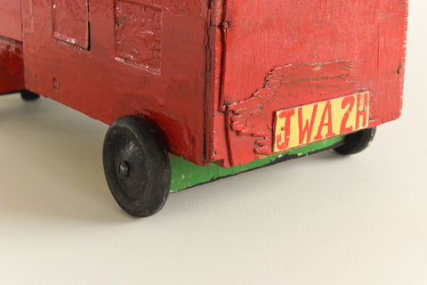 Vintage Handmade Wooden Toy Bus