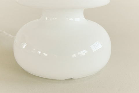 Vintage IKEA Small White Glass LYKTA Lamp