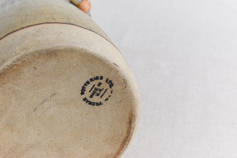 Vintage Japanese Style Studio Pottery Coffee Pot by Tremar Potteries LTD.