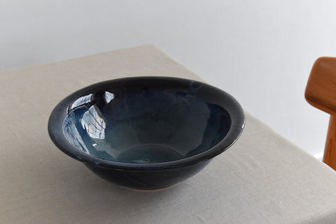 Vintage Large Blue Studio Pottery Ceramic Bowl