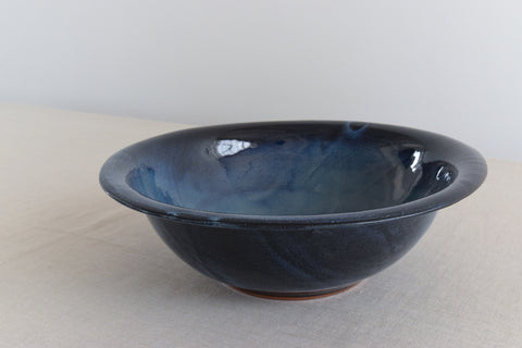 Vintage Large Blue Studio Pottery Ceramic Bowl