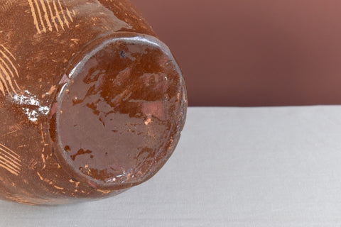 Vintage Large Glazed Terracotta Studio Pottery Vase