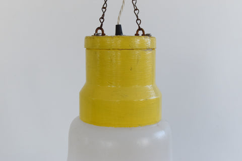 Vintage Large Novelty 1980s Plastic Light Bulb Pendant Lamp