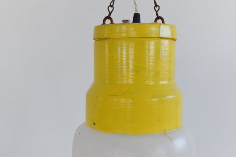 Vintage Large Novelty 1980s Plastic Light Bulb Pendant Lamp