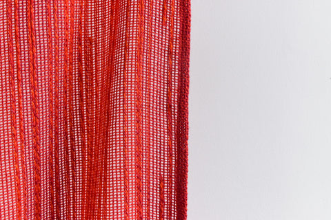 Vintage Large Pair of Red 1960s Wool Curtains