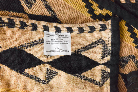Vintage Large Patterned Blanket / Throw by Rex International London