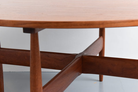 Vintage Round Teak Coffee Table