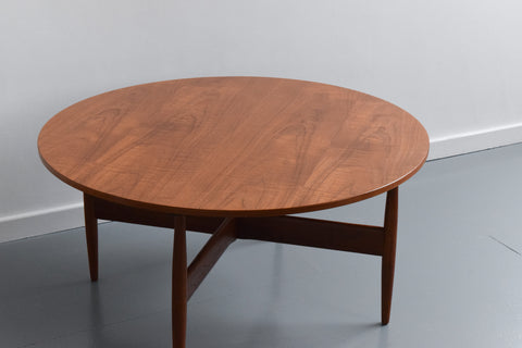 Vintage Round Teak Coffee Table