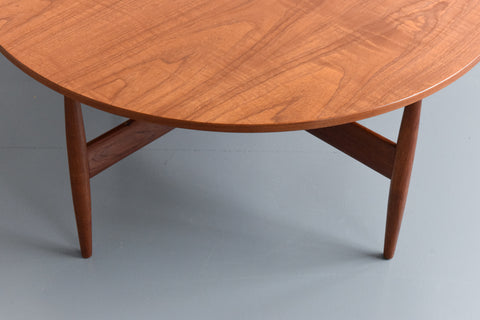 Vintage Round Teak Coffee Table