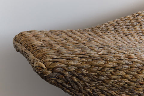 Vintage 1990s Large Sea Grass Gondola Sofa / Loveseat