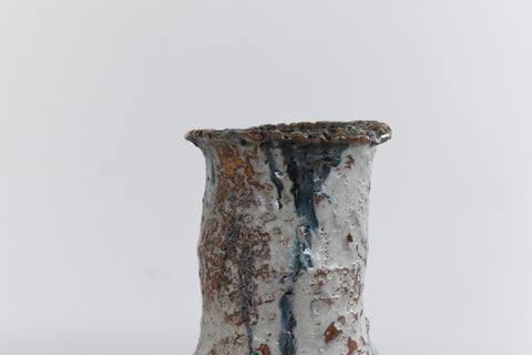 Vintage Large Textured Studio Pottery Sculptural Vessel / Vase