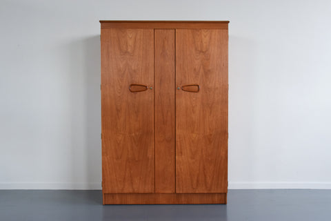 Vintage Teak Double Wardrobe by Remploy