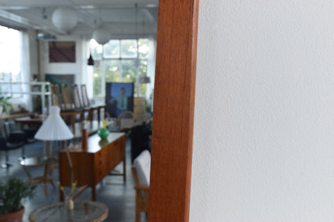Vintage Long Danish Teak Mirror