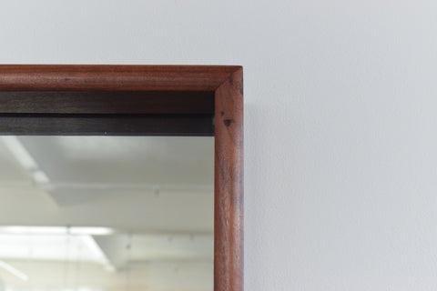 Vintage Long Teak Danish Mirror