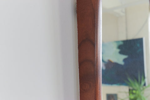 Vintage Long Teak Danish Mirror