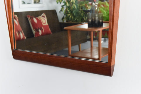 Vintage Long Teak Mirror by A. Younger