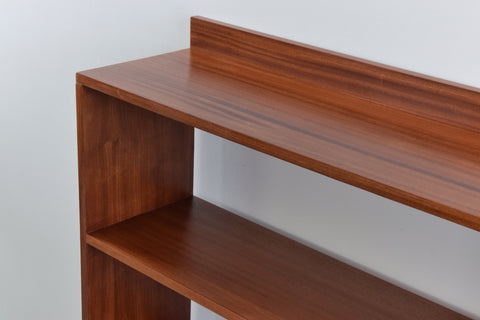 Vintage Long Teak Open Bookcase