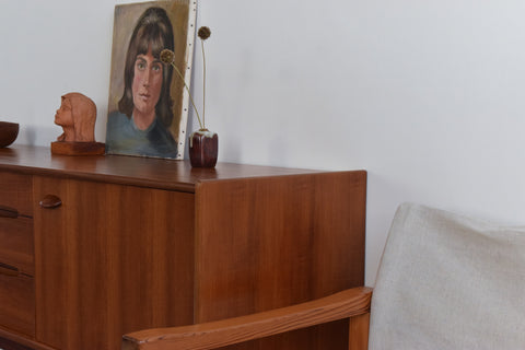 Vintage Long Teak Sideboard by Younger