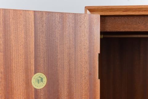 Vintage Oak Double Wardrobe by Meredew