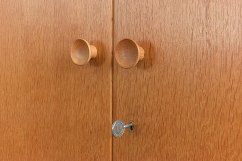 Vintage Oak Double Wardrobe by Meredew