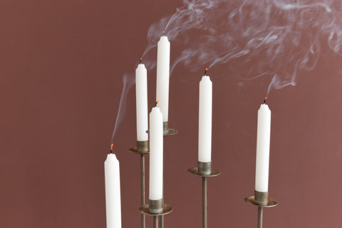 Vintage Metal Floor Standing Candle Holder / Candelabra