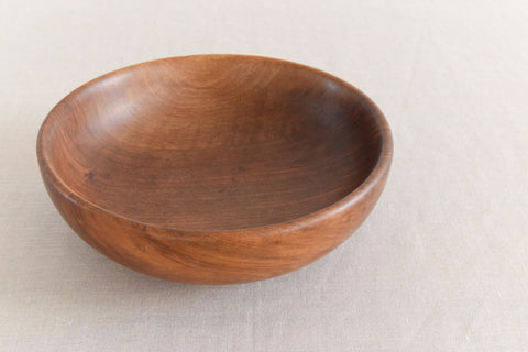 Vintage Mid-Century Hand Turned Wooden Bowl