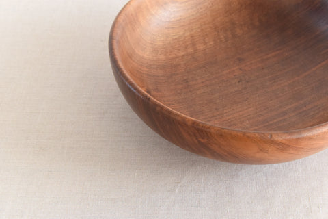 Vintage Mid-Century Hand Turned Wooden Bowl