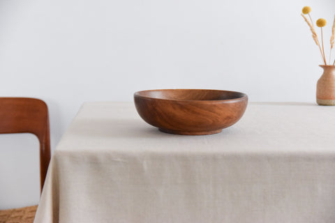 Vintage Mid-Century Hand Turned Wooden Bowl