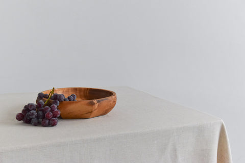 Vintage Mid-Century Octagonal Hand Turned Wooden Bowl