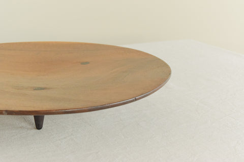 Vintage Mid-Century Teak Wooden Platter / Bowl / Tray with Feet