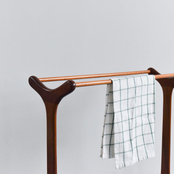 Vintage Mid Century Modern Free Standing Teak Towel Rail Absolutely Nice Vintage