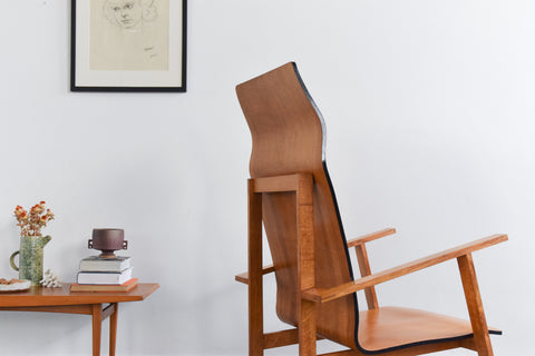 Vintage Modernist 1930s Bauhaus Style Bent Plywood Accent Arm Chair