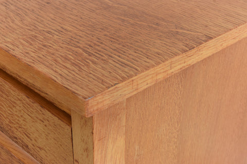 Vintage Oak Double Pedestal Desk