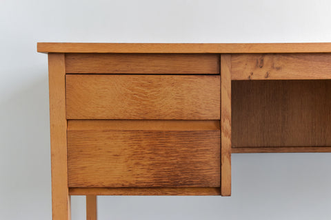 Vintage Oak Double Pedestal Desk