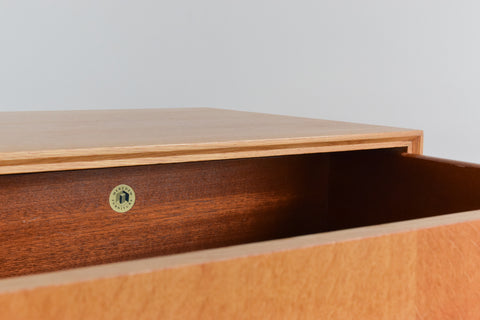 Vintage Oak Tallboy Chest of Drawers by Meredew