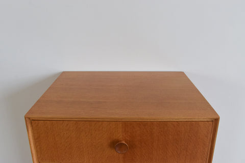 Vintage Oak Tallboy Chest of Drawers by Meredew